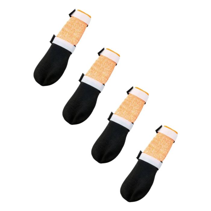 Високі черевики для собак Protector bootie high Non-stop dogwear Чорний/Помаранчевий L 4 Шт.
