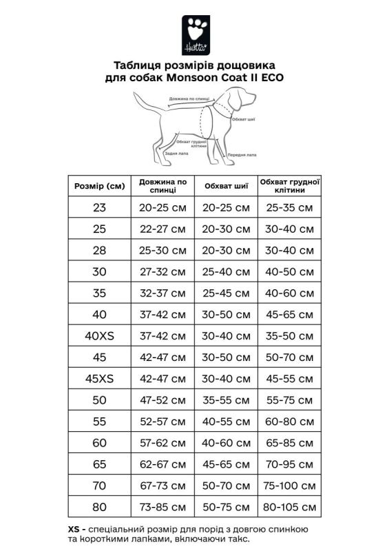 Дощовик для собак Hurtta Monsoon coat II ECO Бежевий 45