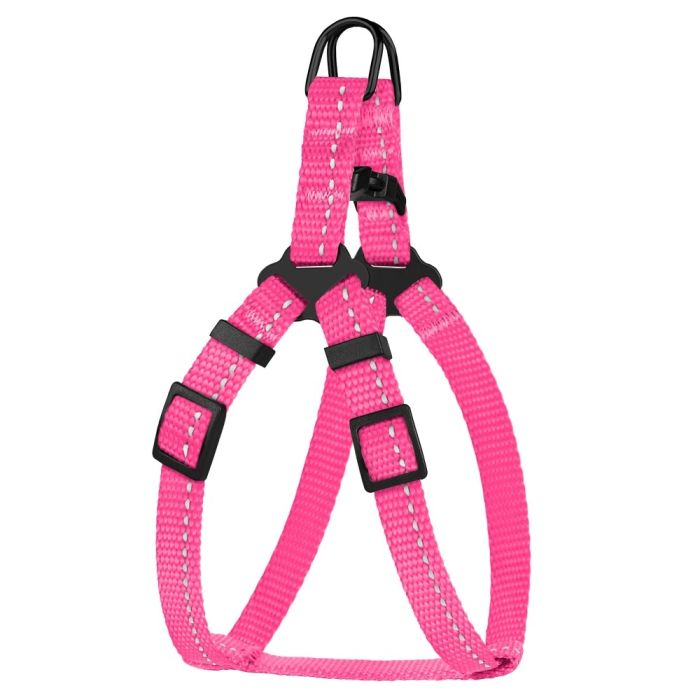 Шлея для собак Bronze Dog рожева пластиковий фастекс 1306 68Т 10мм (33-40см)