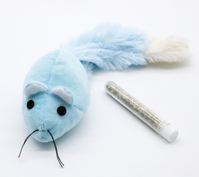 Мишка з катніпом, 27 см Блакитна