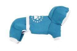 Слід комбінезон для собак хлопчиків трикотаж на флісі XXS