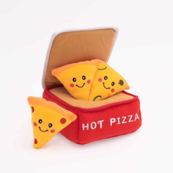 М'яка іграшка для собак коробка для піци ZippyPaws Zippy Burrow Pizza Box з пищалкою