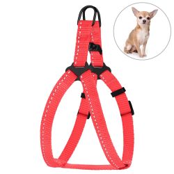 Шлея для собак BronzeDog Коралова пластиковий фастекс 1224 68Т 10мм (33-40см)