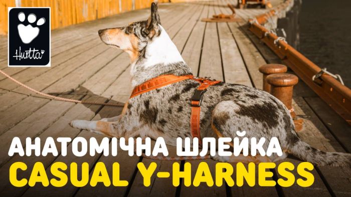 Анатомічна шлейка для собак Hurtta Casual Y-harness 60-70 Бірюзовий