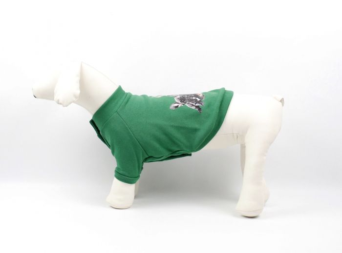 Толстовка Юнік трикотаж на флісі унісекс Зелена. S2 (А 29В 46-57 см.)