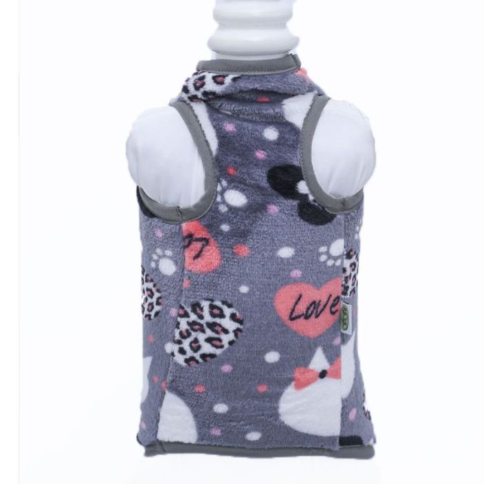 Толстовка для котів Серце махра 2 А28  В34см