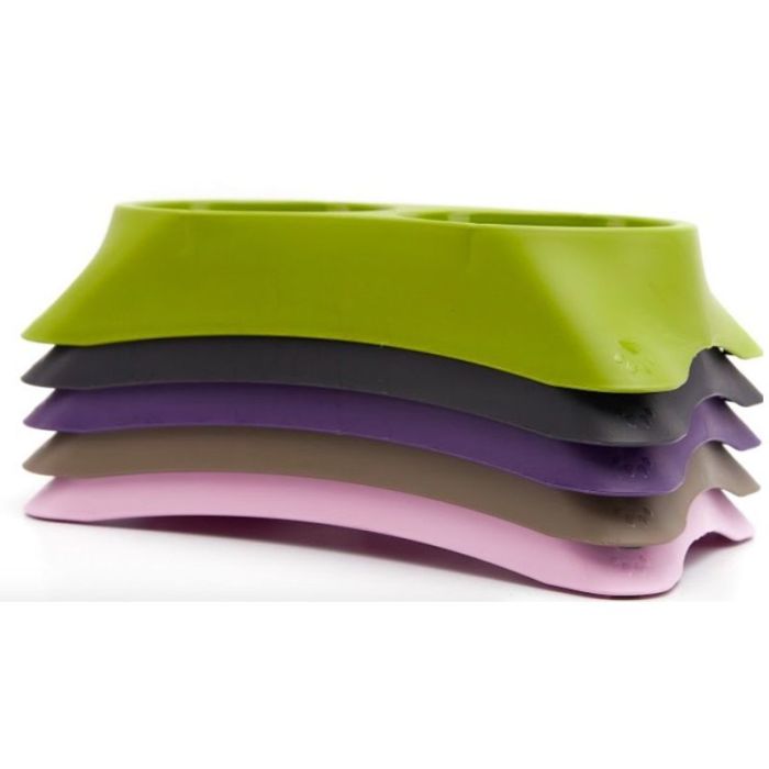 Миска подвійна для кішок 210см 250мл Kyfne 249 Фіолетовий