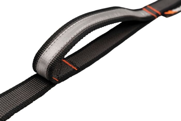 Регульований повідець для собак Touring bungee adjustable Non-stop dogwear Чорний/Сірий S 50 см/13 мм