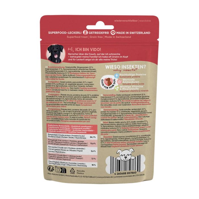 Гіпоалергенні ласощі для собак з комахами Yummeez Green Life для будь-якого віку 100 г