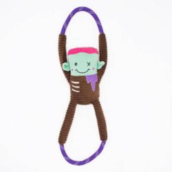 М'яка іграшка для собак зомбі ZippyPaws Halloween RopeTugz Zombie з пищалкою