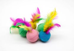Зефір мяч з пірям Набір кольорові. 4 див. 