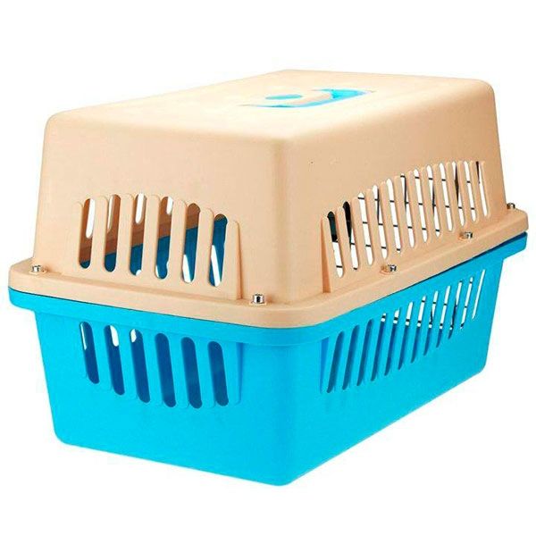 Перенесення IATA з металевими дверима блакитно-бежева до 10 кг (48x31x31 см)