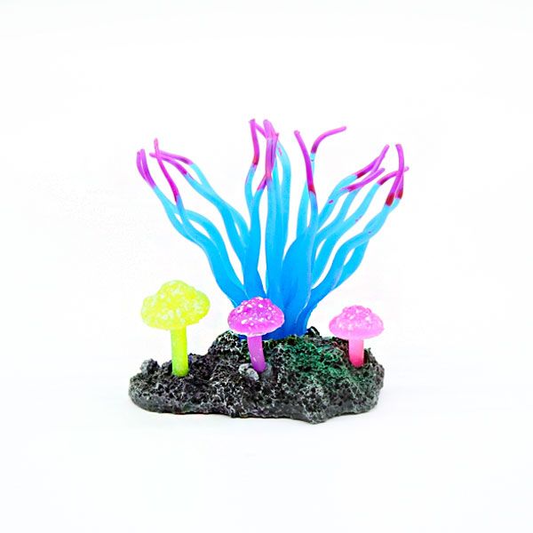 Корал актінія синій, 8х5х8 см 