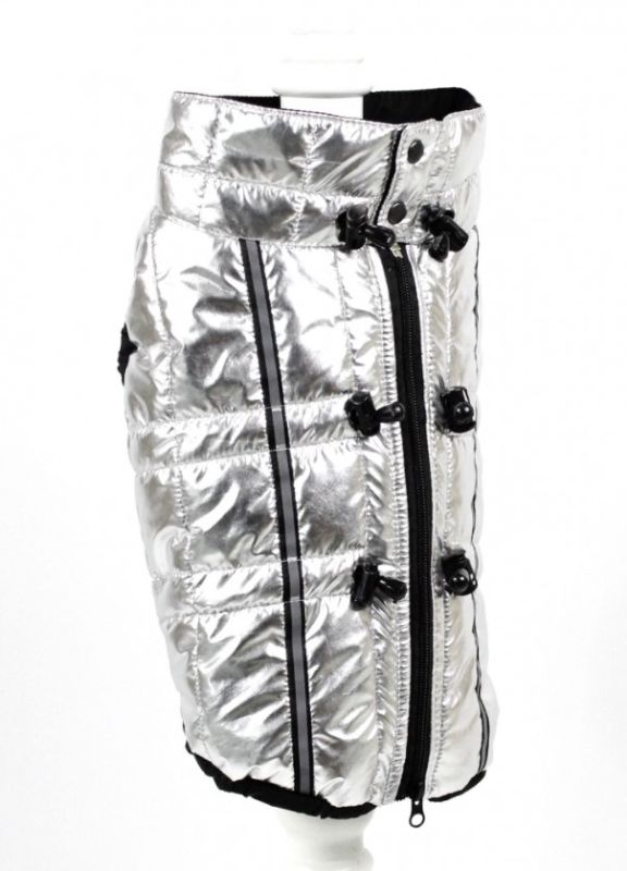 Жилет Харлі стьогана плащівка срібло (хлопчик) L