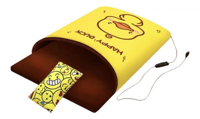 Грілка Кишенька з USB Качка жовта XL 6075 см (5-10кг) 