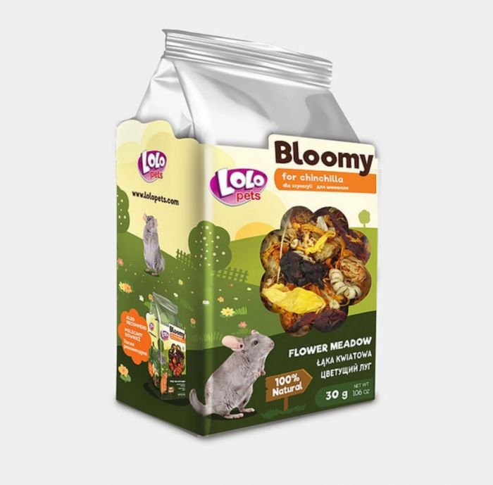Lolopets корм для шиншил квітучий луг 30 г 74121 