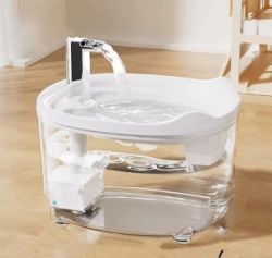 Фонтан для тварин із USB 191618 см. 1,5 л. Білий