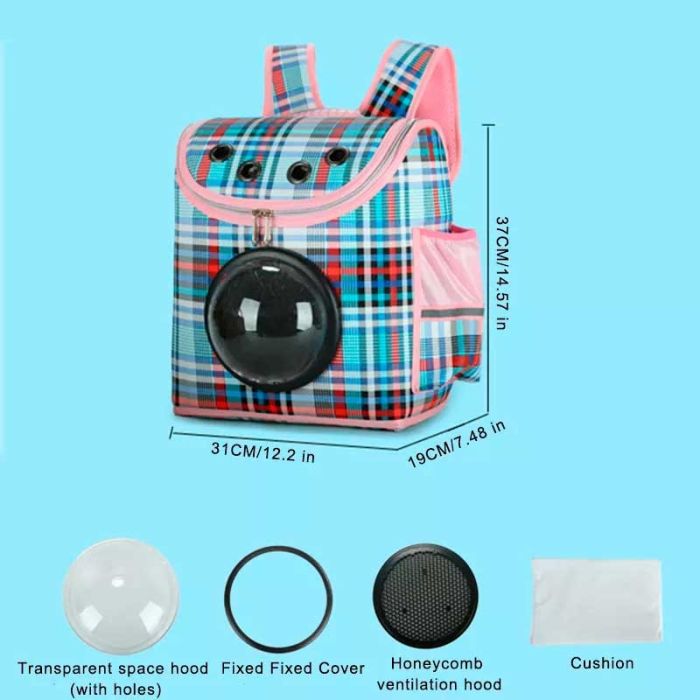 Рюкзак Квадрат з ілюмінатором тканина клітка 303720 см 