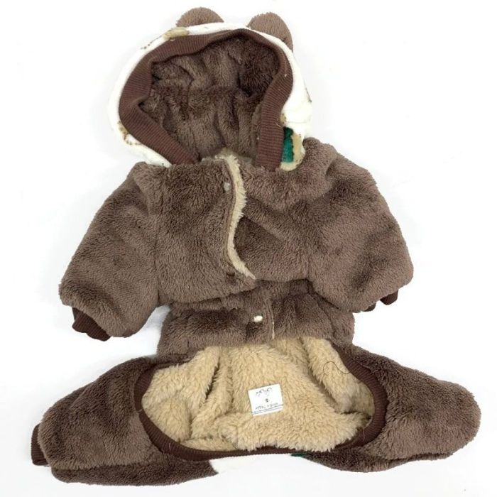 Тедді комбінезон для собак хлопчиків махра на хутрі S