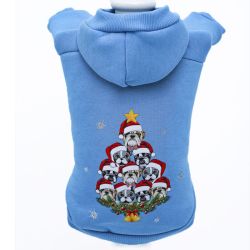 Ялинка світшот для собак хлопчиків трикотаж на флісі Морська хвиля S