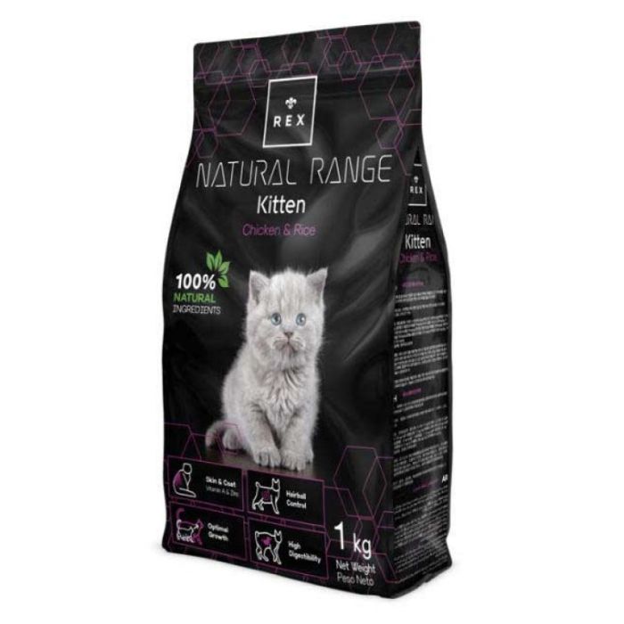 Rex Natural Range Kitten Chicken and Rice  сухий корм Рекс з куркою для кошенят 3 кг