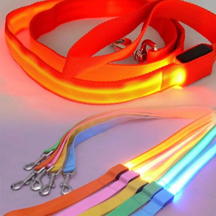 Повідець тканинний світиться 120 см Жовтий