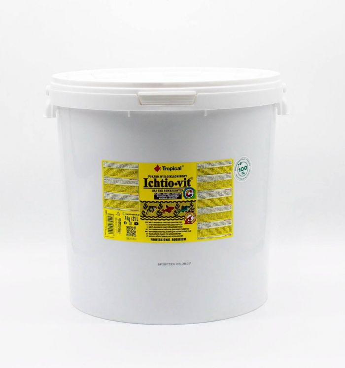 Корм Tropical Ichtio Vit для риб у вигляді пластівців відро. 11 л.