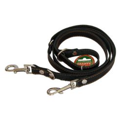 Повідець-перестібка Шкіряний 2, 03мх25мм Чорний