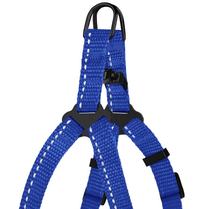 Шлея для собак Bronze Dog синя пластиковий фастекс 1302 68Т 10мм (33-40см)