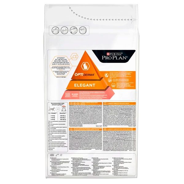 PRO PLAN Elegant сухий корм для котів із чутливою шкірою та від випадіння шерсті з лососем 400 гр