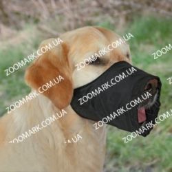 Намордник нейлоновий чорний щільний, Тріксі 1920 L (30см  16-44см) доберман 1924