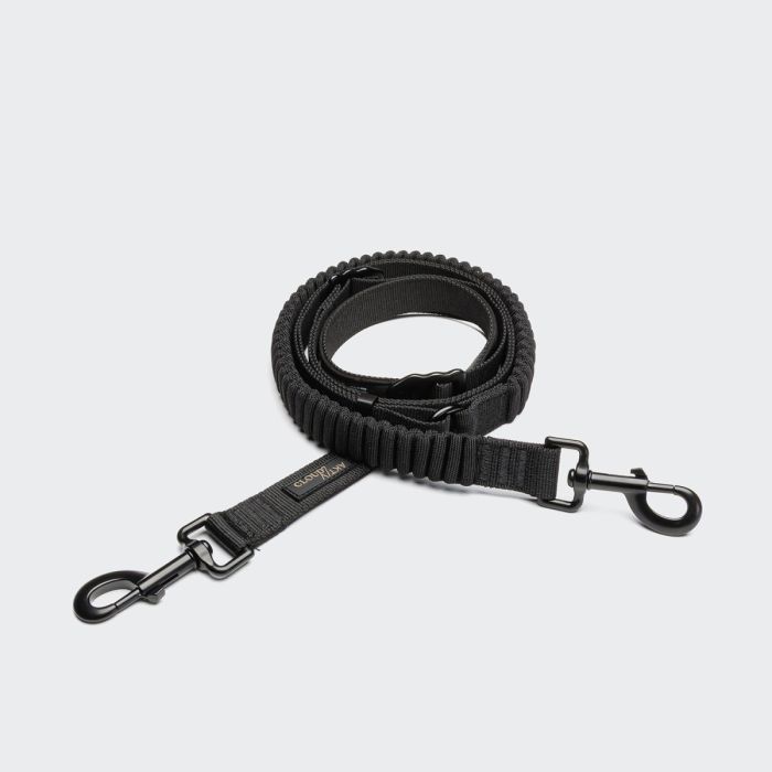 Повідець з амортизацією для собак Cloud7 L-2-Jogging-Leash AKTIV Чорний L