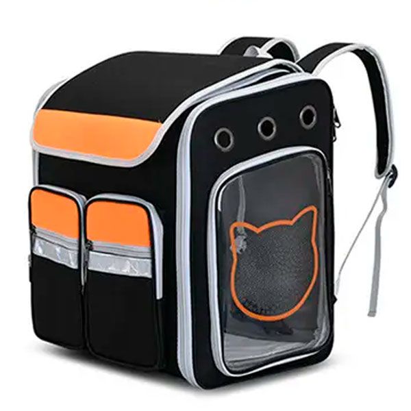 Рюкзак квадрат Котик чорний 35х41х27 см 