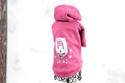 Зая світшот для собак дівчаток на флісі Фуксія L