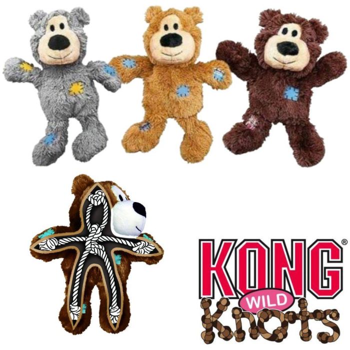 Іграшка для собак Kong Wild Knots Bears S/M Бежевий