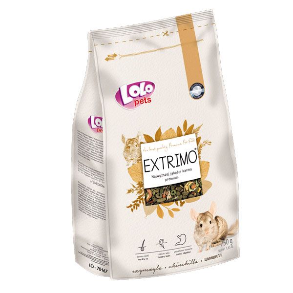 Lolopets Extrimo повнораціонний корм для шиншил 750 г 70167 