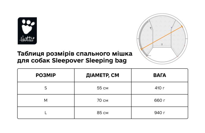 Спальний мішок для собак Hurtta Sleepover sleeping bag Помаранчевий M