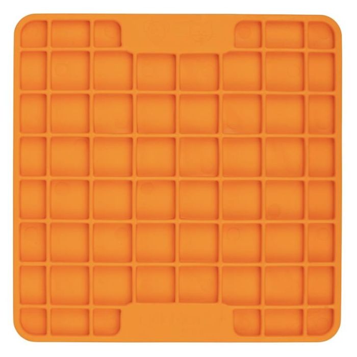 Лизальний килимок антистрес для маленьких собак собак LickiMat Mini Playdate Orange, м'яка основа