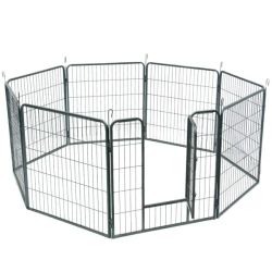 Манеж для собак із плоским покриттям, 8 секцій 60х60х8 - вага 7 кг