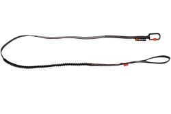 Повідець для собак Touring bungee leash Non-stop dogwear Чорний/Сірий 2 м/23 мм