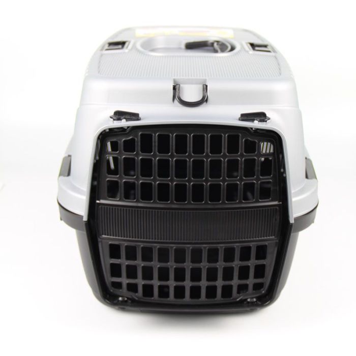 Переноска для тварин 1 Пластикова 49х33х40 см Чорно-біла