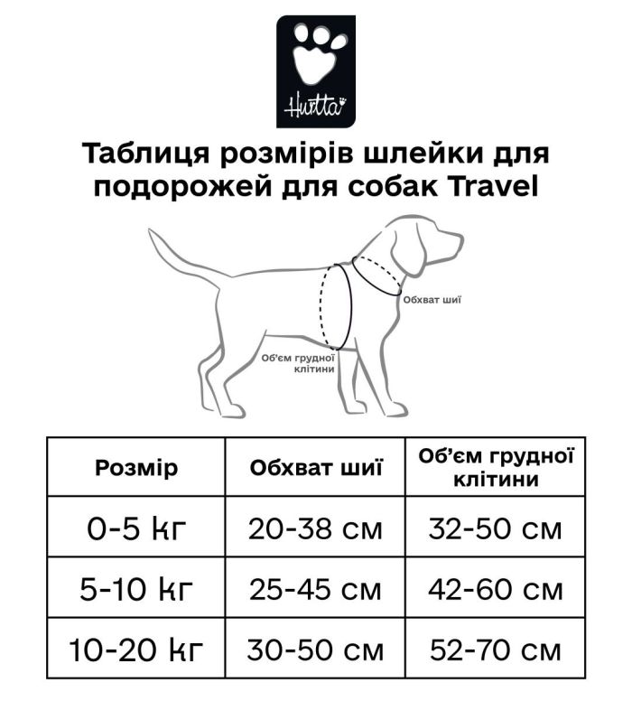 Шлейка для подорожей для собак Hurtta Travel ECO 5-10 кг Сірий