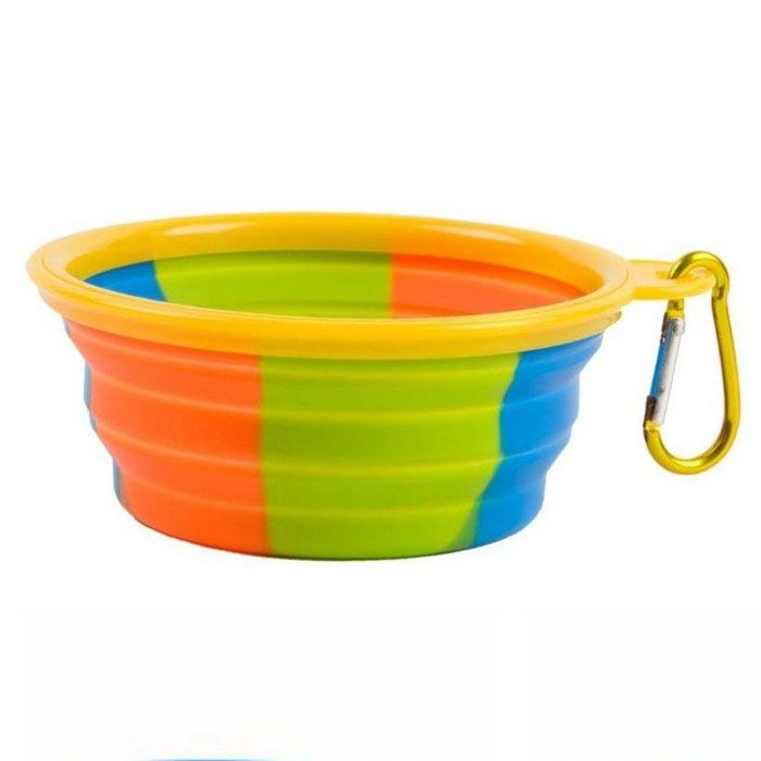 Миска Дорожня з карабіном d 11см 350 мл Веселка