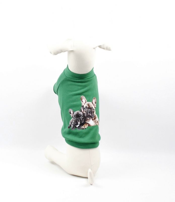 Толстовка Юнік трикотаж на флісі унісекс Зелена. S2 (А 29В 46-57 см.)