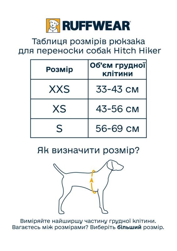 Рюкзак для переноски собак Ruffwear Hitch Hiker™ Сірий XXS