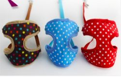 Шлея майка з повідцем комплект для дрібних тварин Х  Б 26-62 см  90см