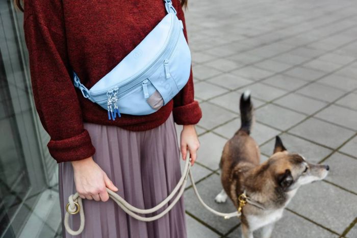 Поясна сумка-бананка для ласощів та аксесуарів собак Palopa Emma Світло-блакитний