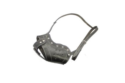 Намордник Шкіряний для ротвейлера 30см Чорний