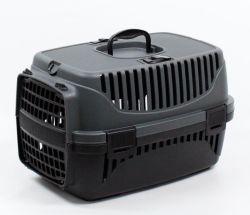 Переноска для тварин Пластикова SG на 6 кг 48х32х32 чорна 