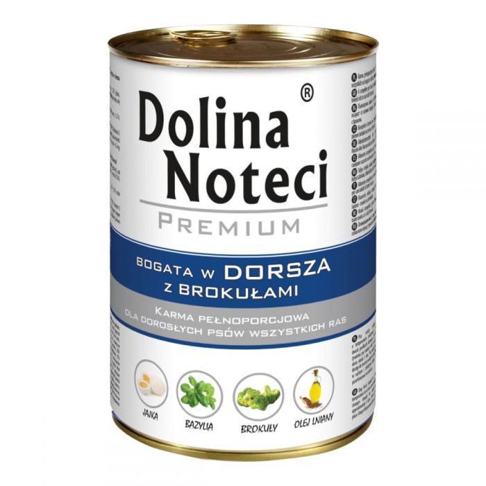 Dolina Noteci Premium консерви для собак з тріскою і брокколі 400г 300670 